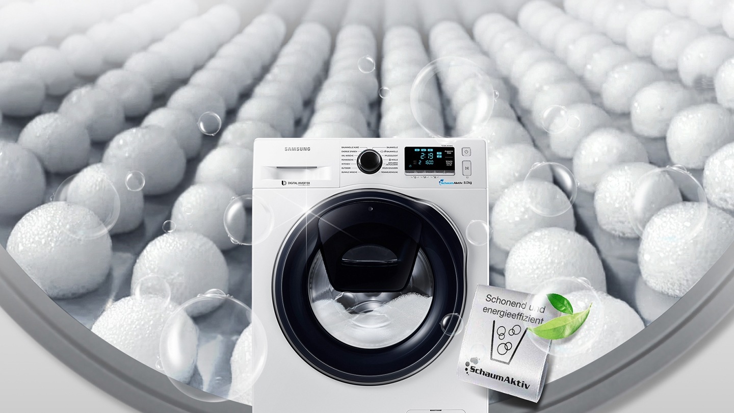 SchaumAktiv: lavaggio delicato ed energeticamente efficiente.