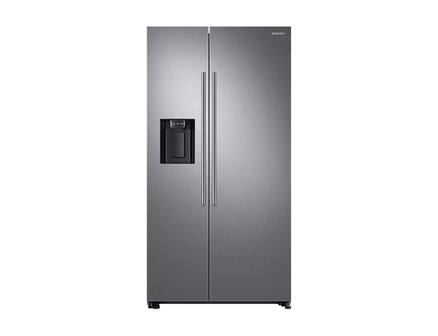 Samsung 24 5 Cu Ft Side By Side Refrigerator With Thru The Door Ice And Water Stainless Steel Rs25j500dsr Aa Side By Side Refrigerator Refrigerator Stainless Steel Refrigerator