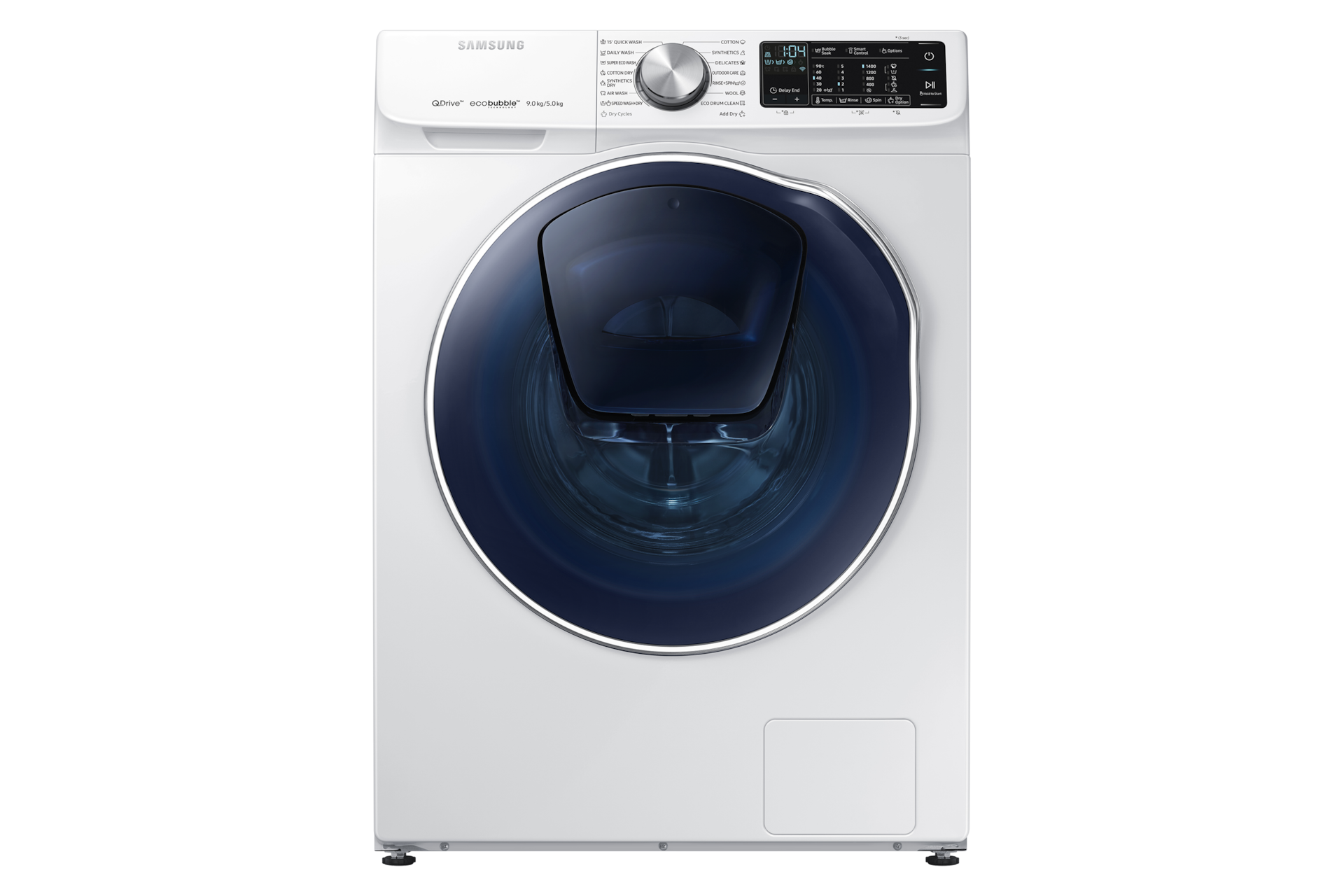 QuickDrive™ Vaskemaskine/tørretumbler, 9 kg | Samsung Support Danmark