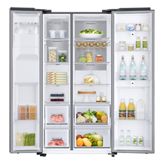 Front open with food silver