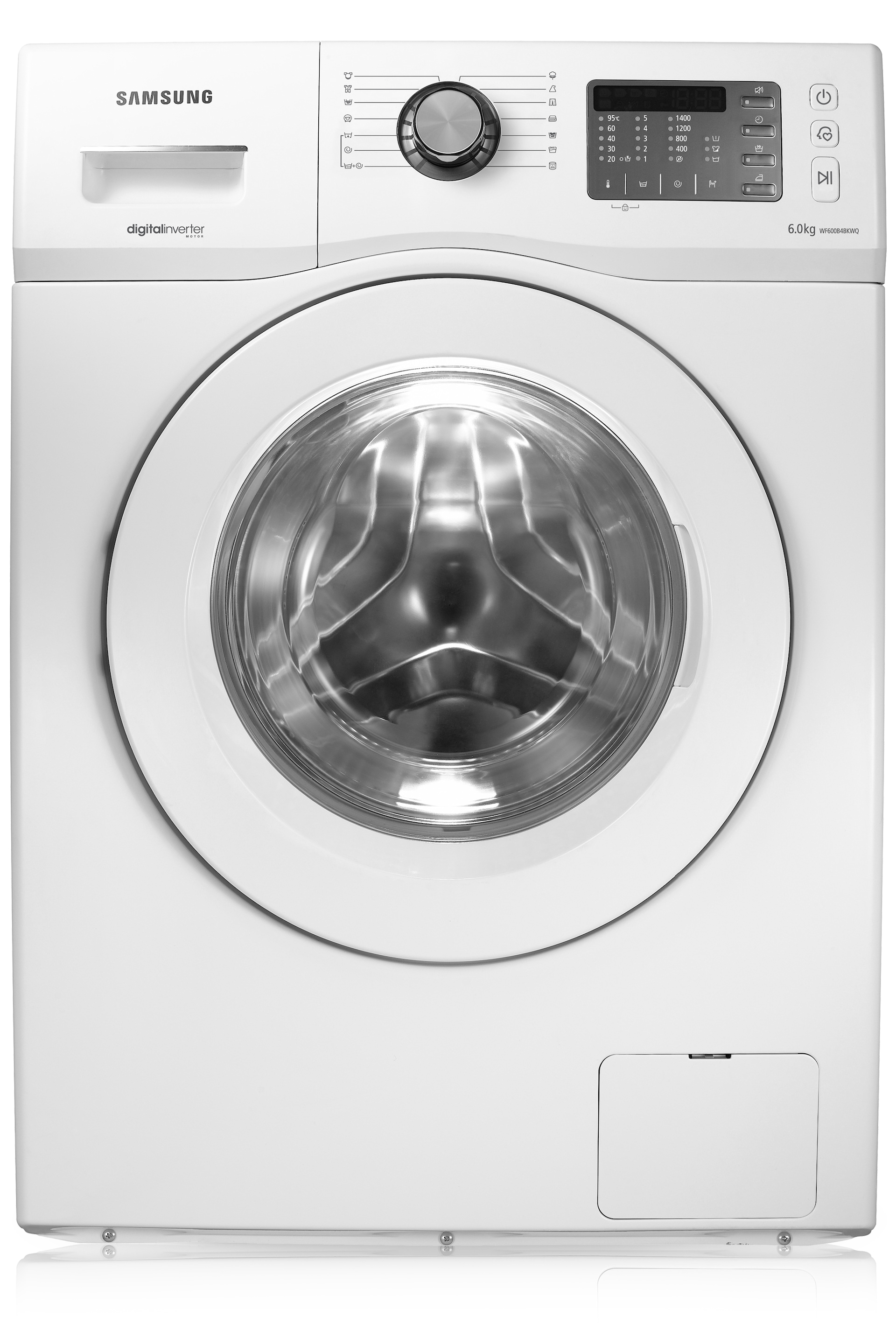 Tårer bur Tilskyndelse Vaskemaskine 6 kg digital invertermotor WF600B4BKWQ | Samsung Support  Danmark
