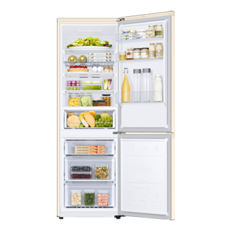 front-open-with-food Beige Wood