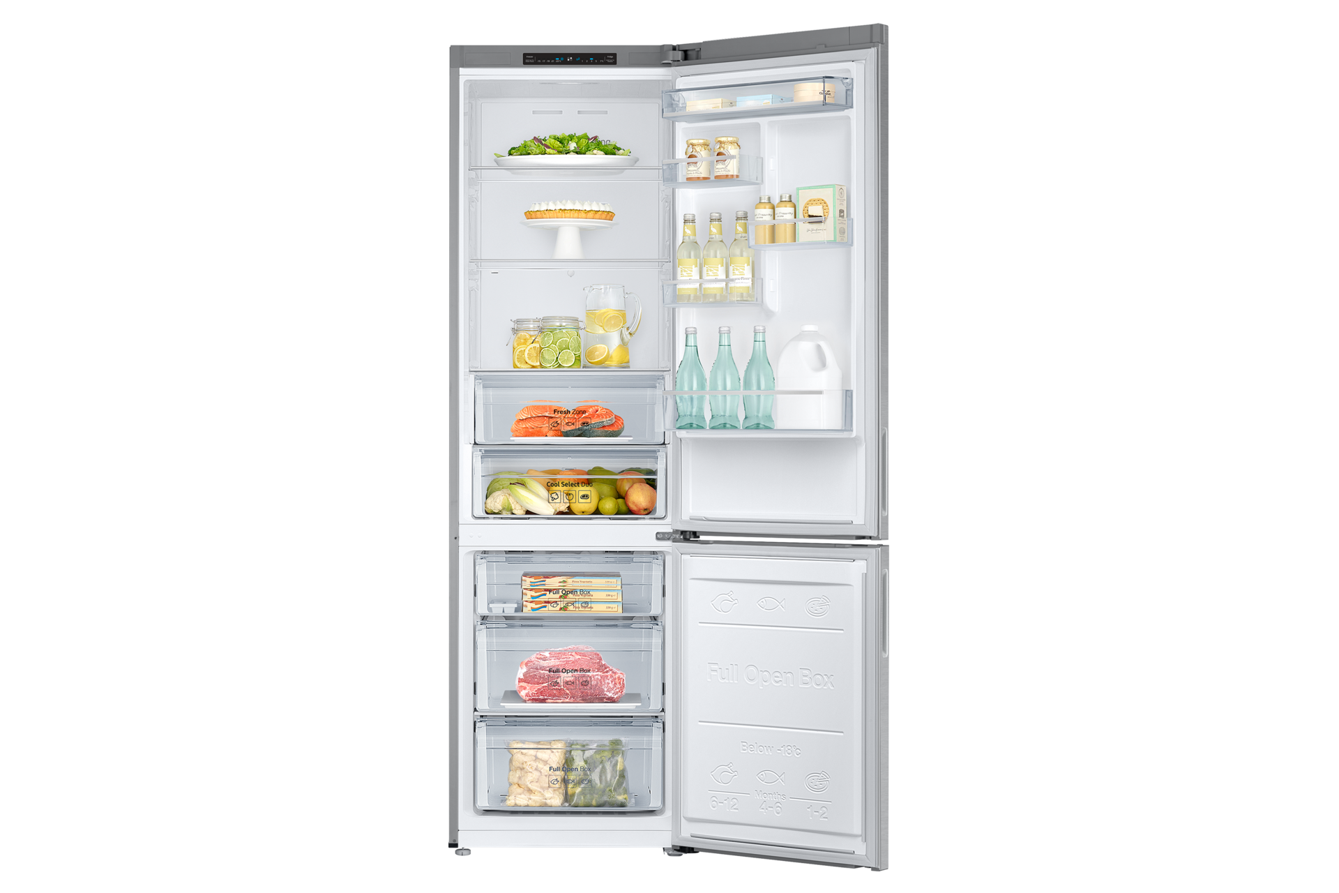 front-open-with-food silver mirror