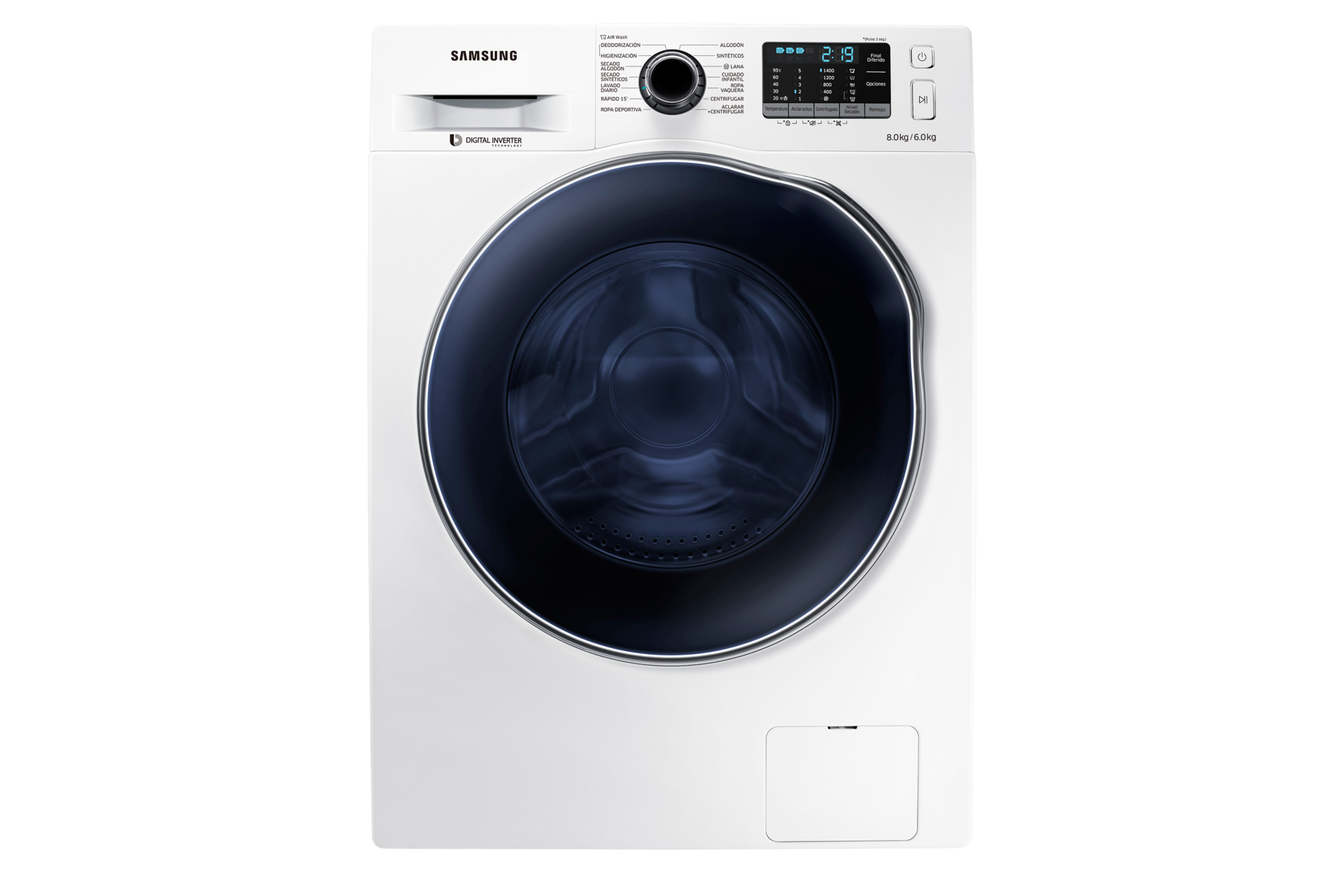 Lava-secadora 8kg – 6kg WD80J5430AW/EC Samsung Soporte