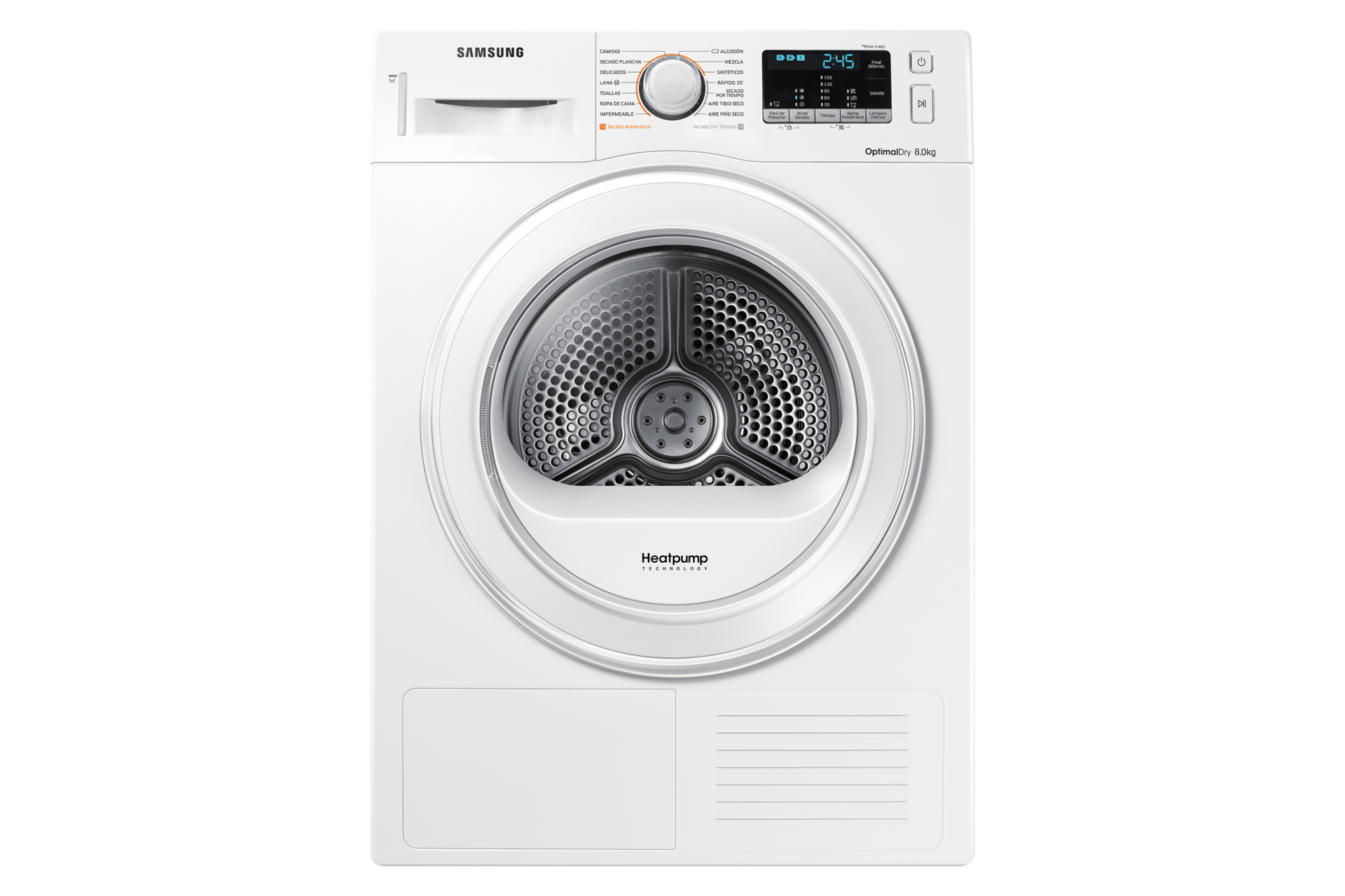 Secadora Condensación - Samsung DV90BBA245AWEC, Bomba de Calor, 9 Kg,  Vapor, Wifi, Blanco