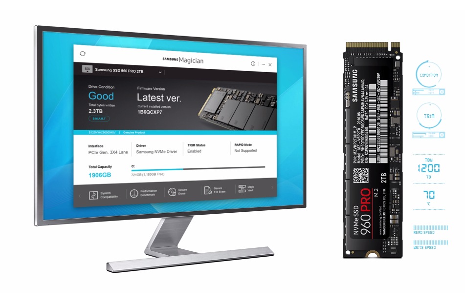 Samsung SSD 960 PRO NVMe M.2 2TB:Características,opiniones y