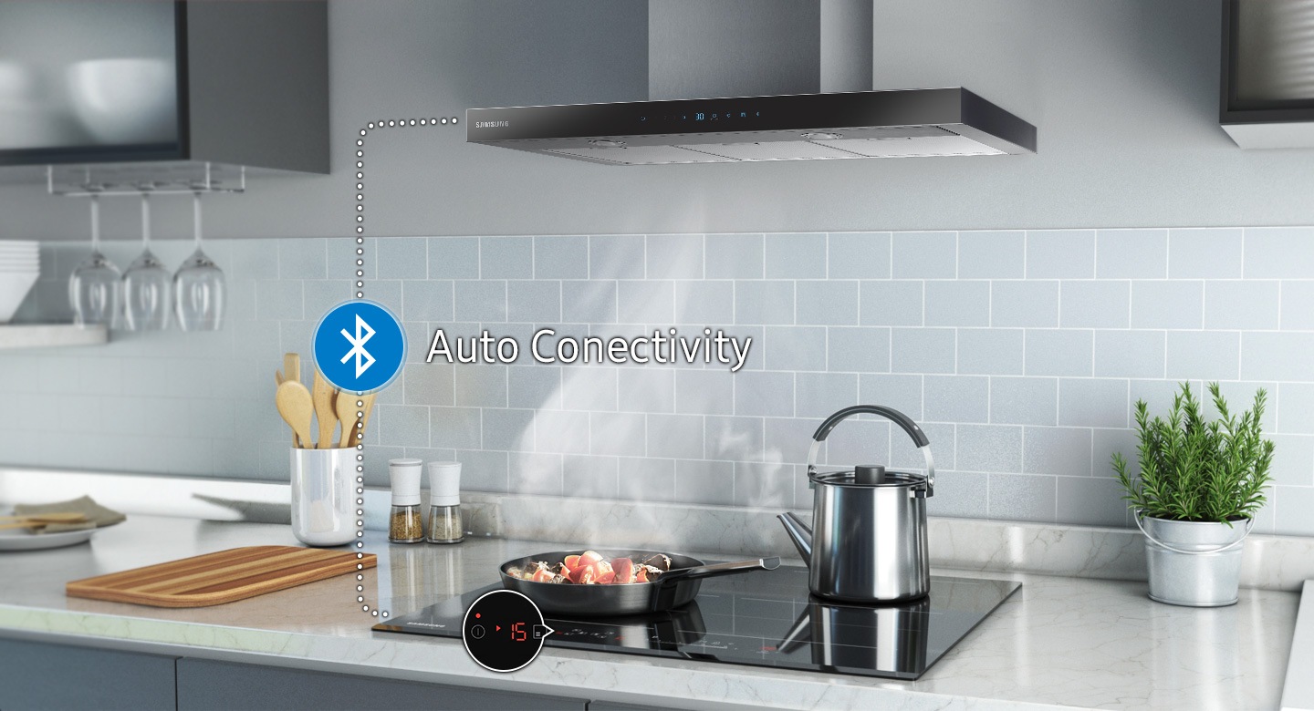 Combined control of both cooktop & hood