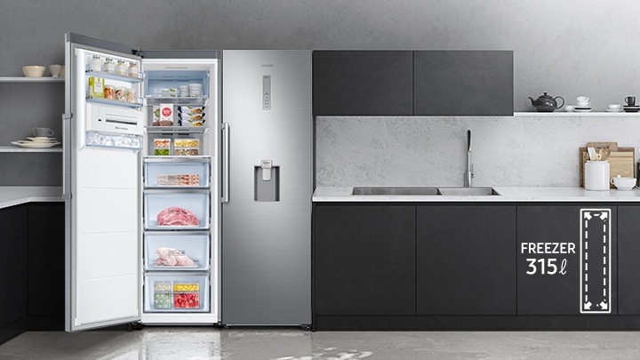 Congelador vertical Samsung Rz28h6000ss 180x60 Nf inox A+ Di