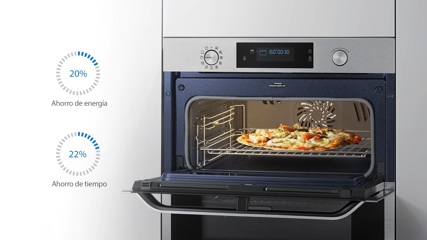 Waste less heat opening half of the oven
