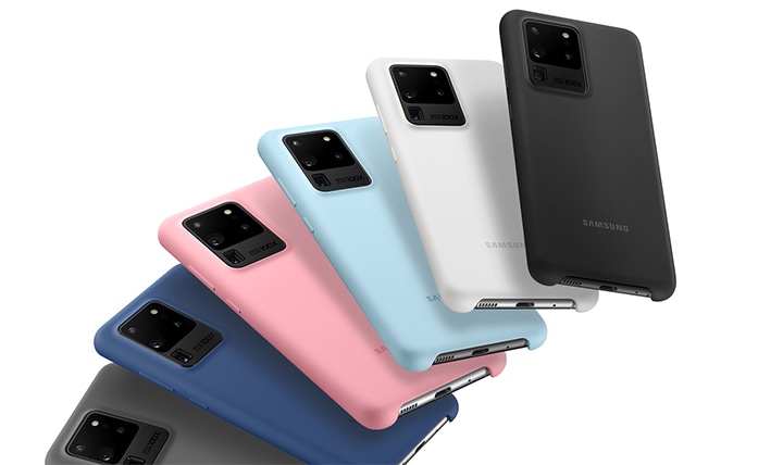 Funda de silicona con bordes de colores para Samsung Galaxy S20, S20+ y S20  Ultra