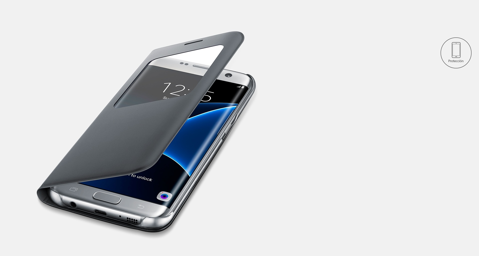 visitante Interesar Sabroso S View Cover Galaxy S7 edge | EF-CG935PBEGWW | Samsung Empresas España