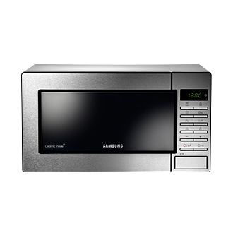 Microondas con grill  Samsung MG23J5133AK/EC, 800W, 6 niveles, Power  defrost, 23l, Negro