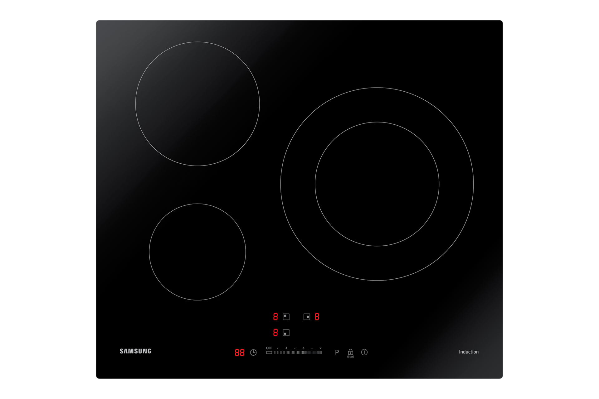 Cooksir Placas de induccion 3 fuegos, Control Táctil, Placa de inducción  integrada, Zonas funcionales flexibles, Bloqueo para niños, Temporizador,  Sin