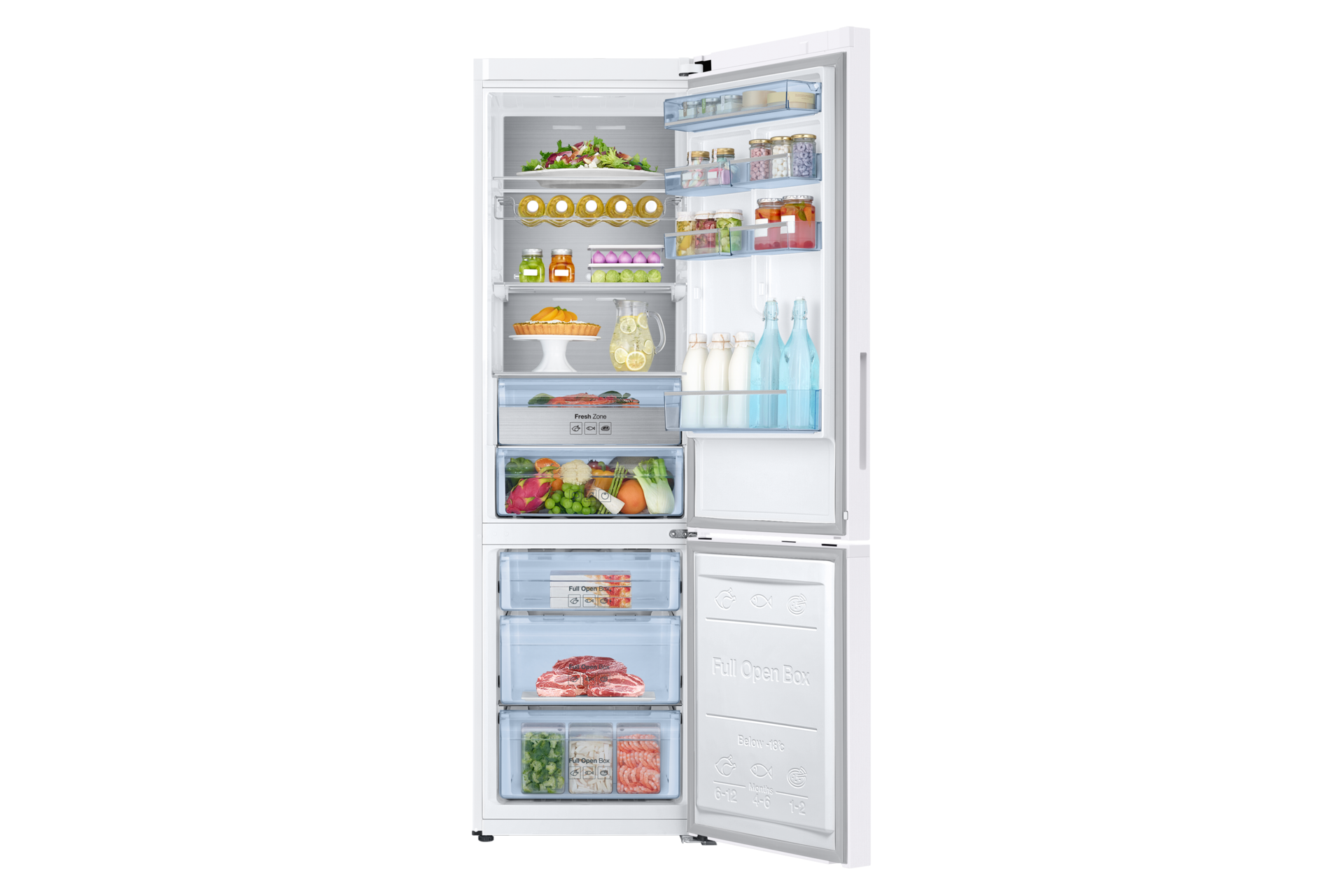 front-open-with-food white