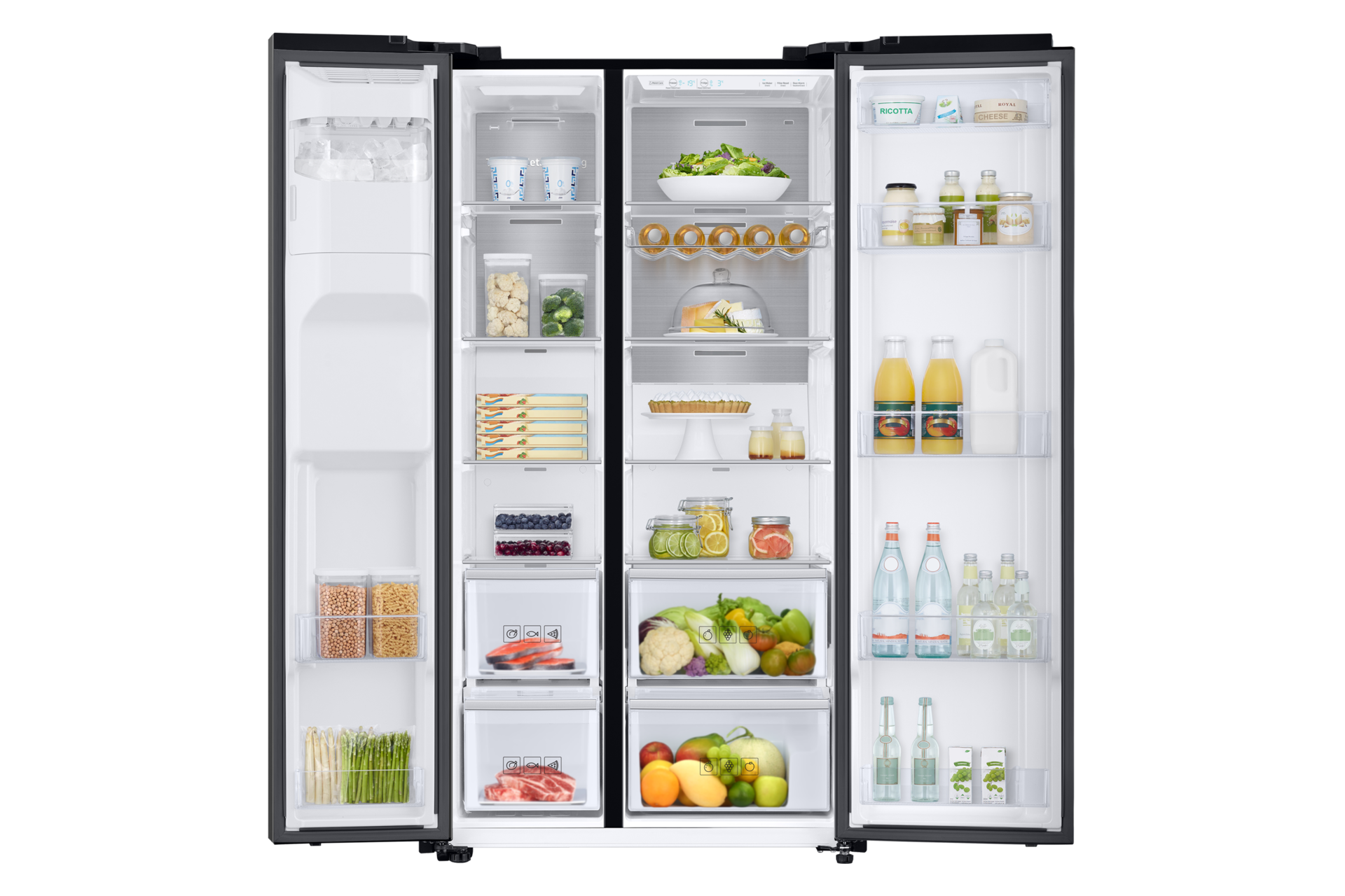 front-open-with-food black