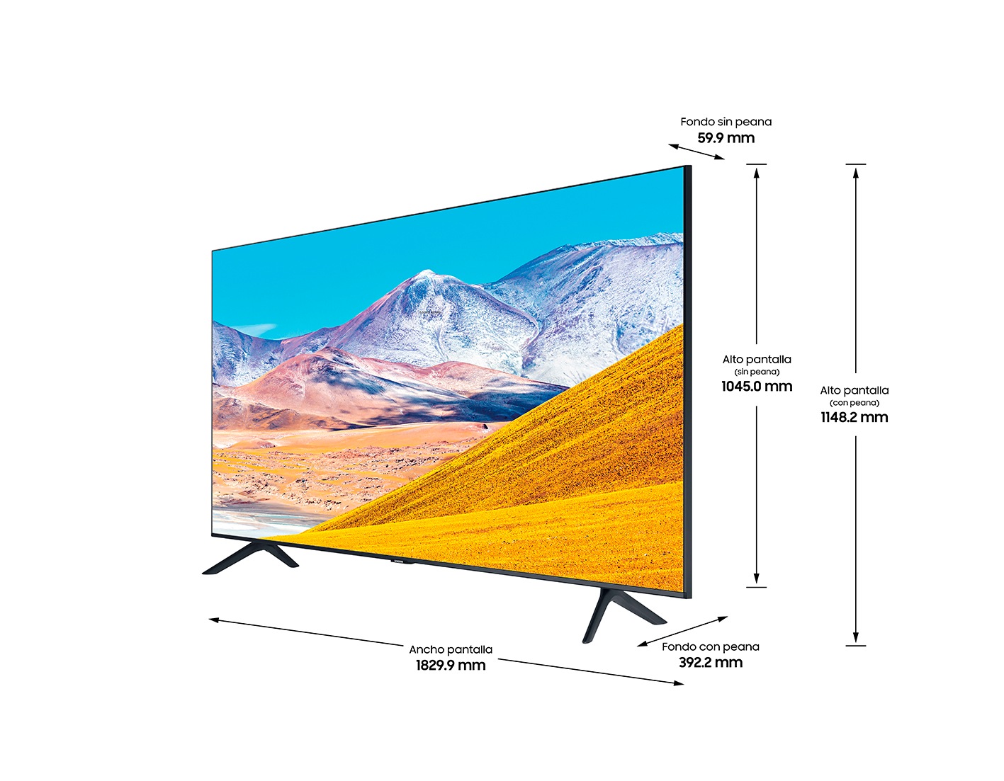 Televisor Samsung De 2083cm 82 crystal uhd ue82tu8005kxxc 4k smart tv ue82tu8005 led 208 tu8005 207cm 2020 207 hdr 10+ y ultrahd 82“ ue82tu8005k 82tu8005 hdr10+