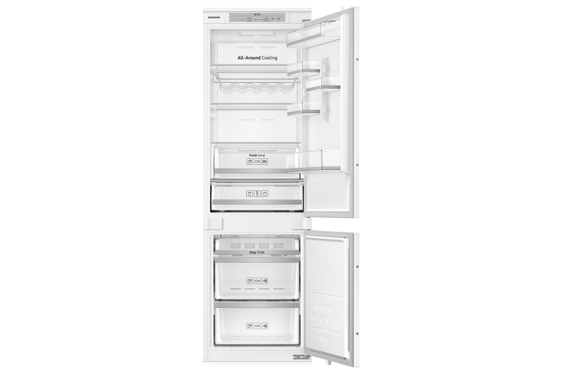  Integroitu Jääkaappipakastin sisältä