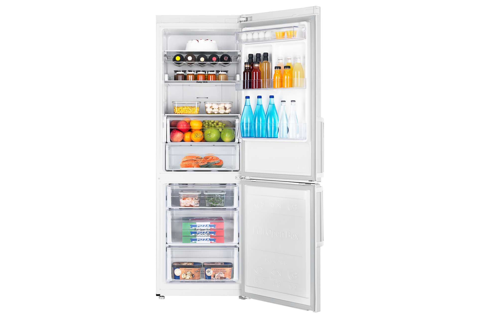 Front Open With Food White