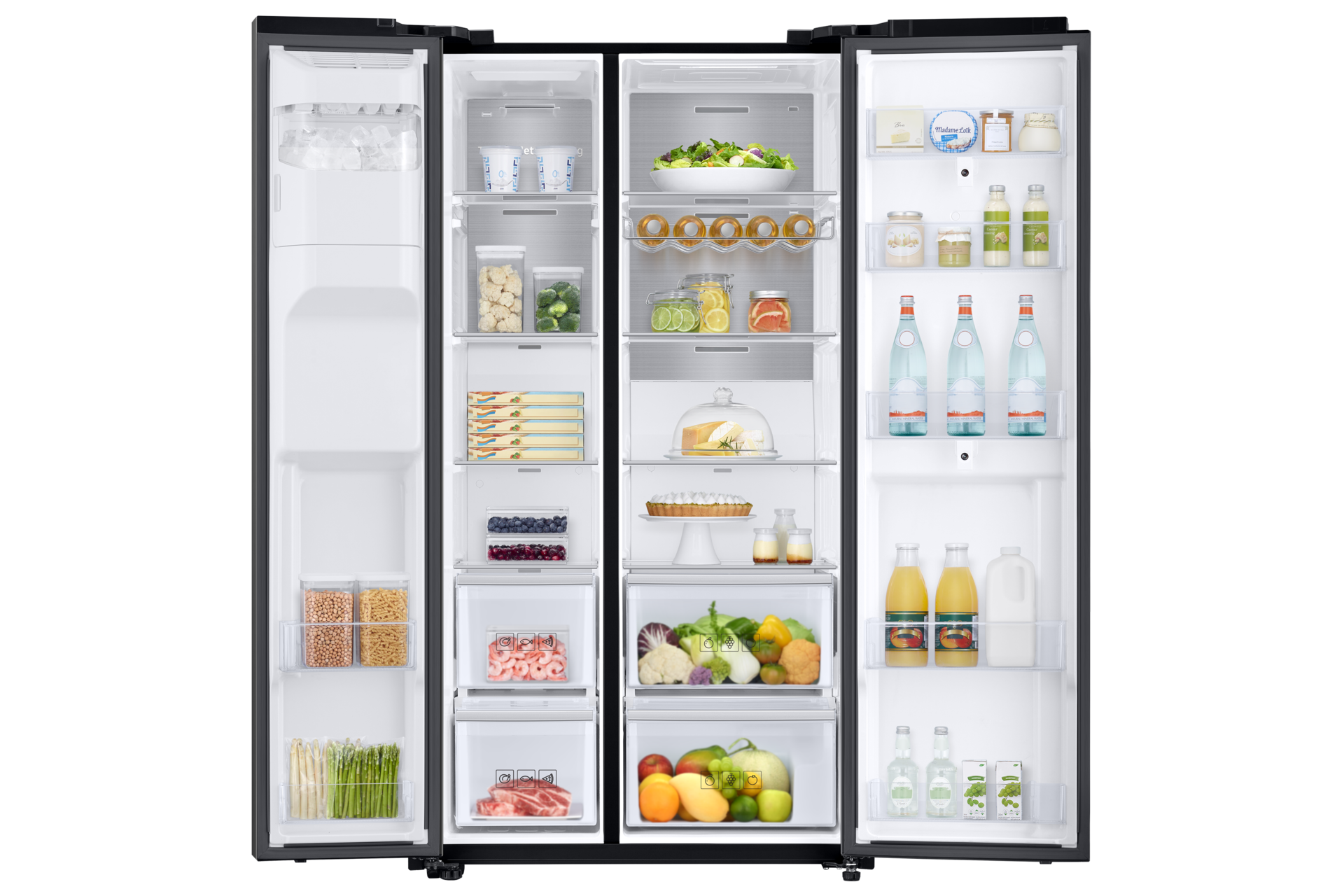 front-open-with-food black