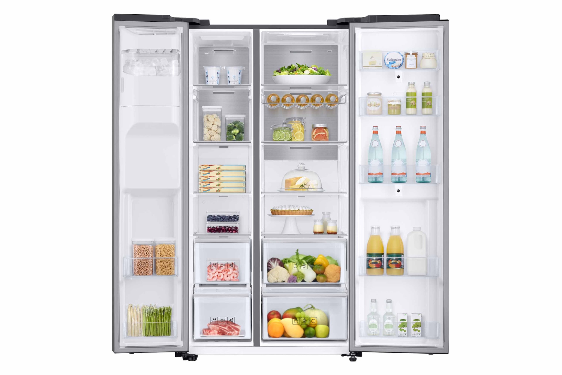 Front open with food silver