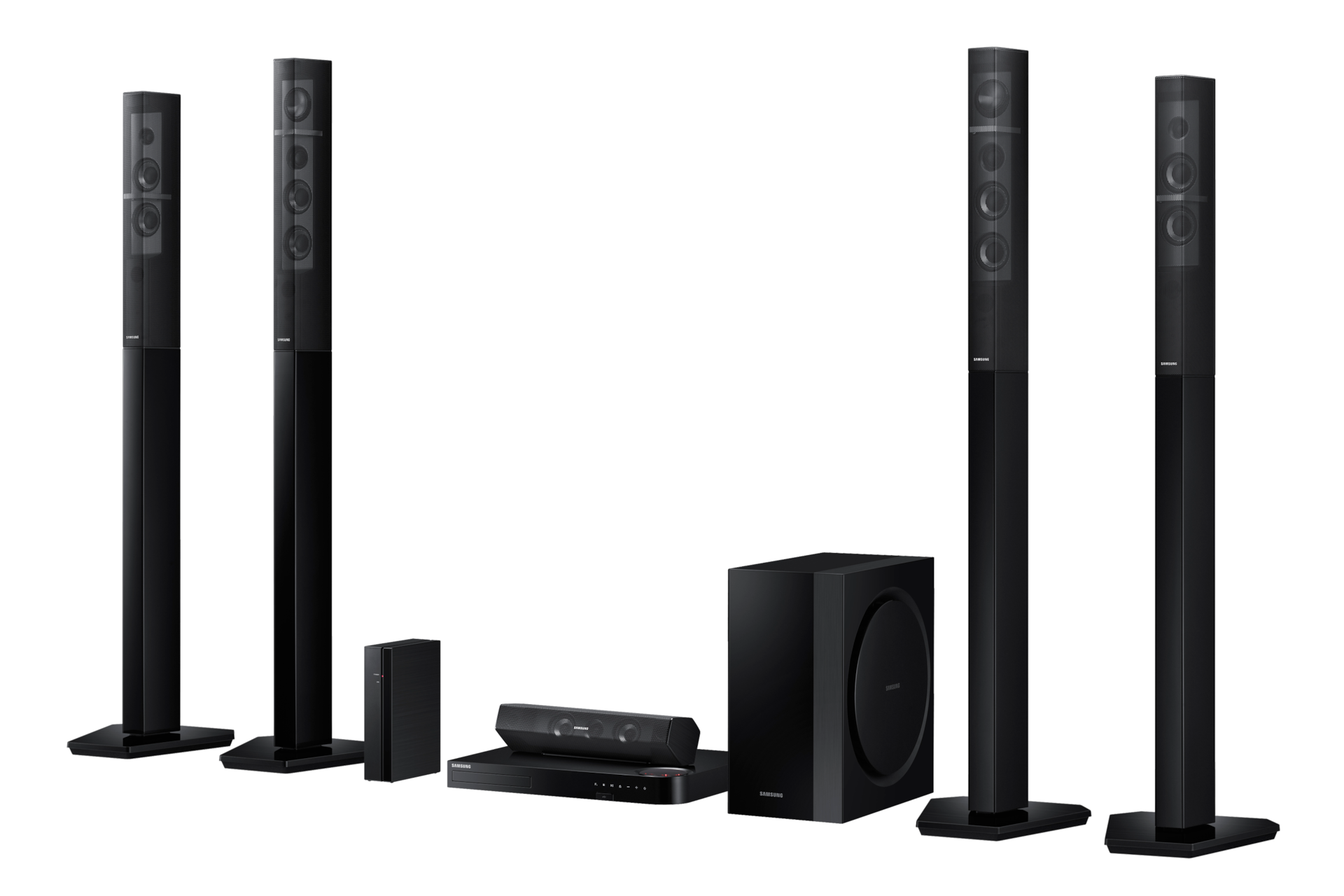 Une barre de son DLNA avec Blu-ray intégré et <i>subwoofer</i> sans fil