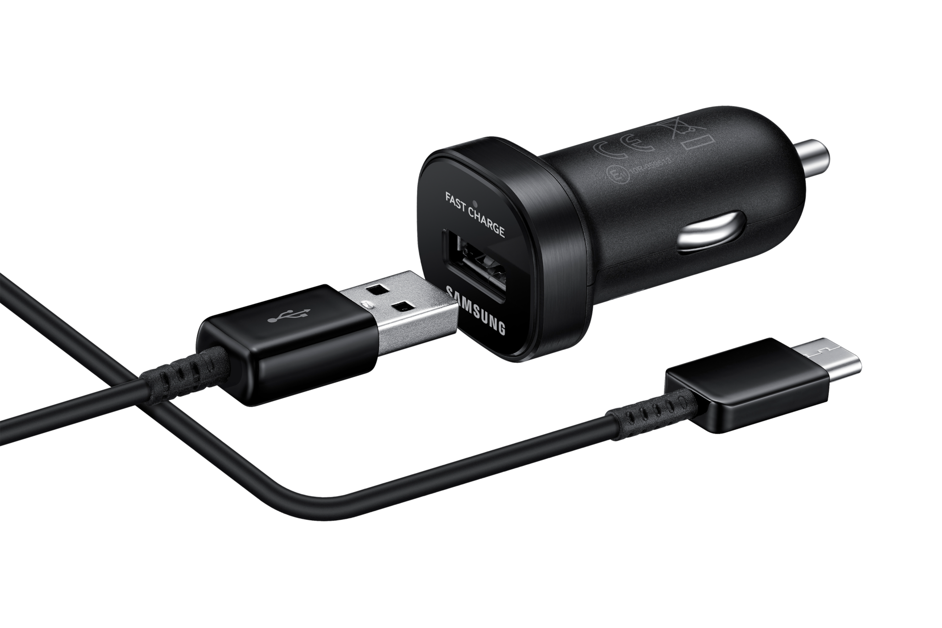 Mini chargeur rapide pour allume cigare USB type-C, Noir