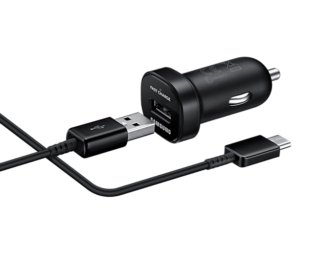Mini chargeur rapide pour allume cigare USB type-C, Noir