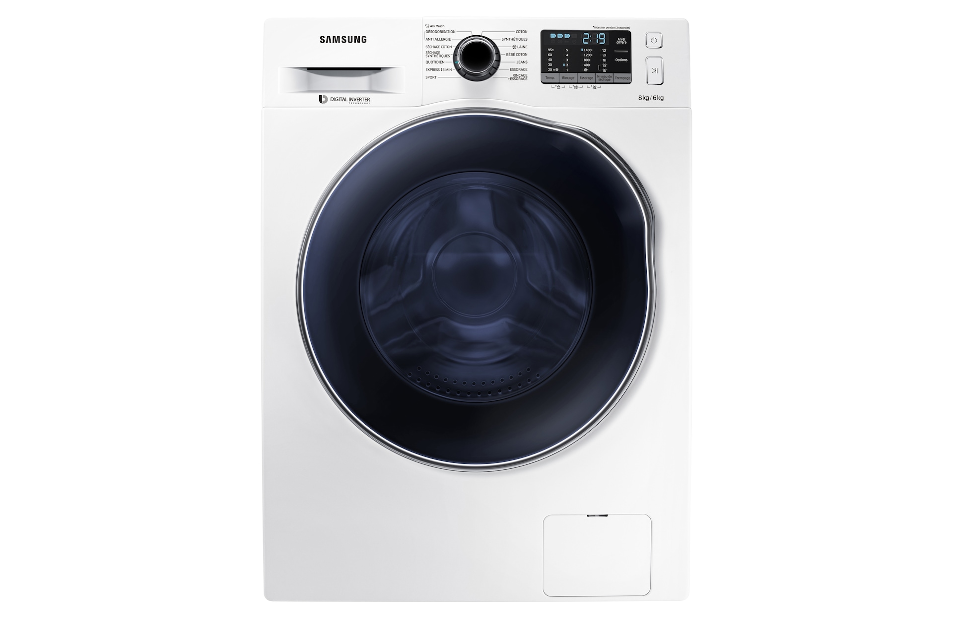 LAVANTE SÉCHANTE 9/6KG 1400TR ADDWACH INOX SAMSUNG