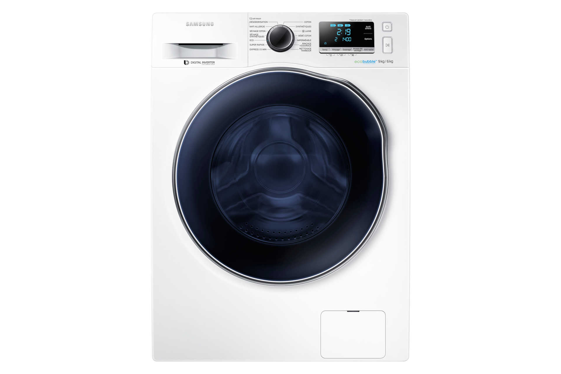 Lavante-séchante Samsung Eco Bubble , 9 + 6 kg - WD90J6410AW