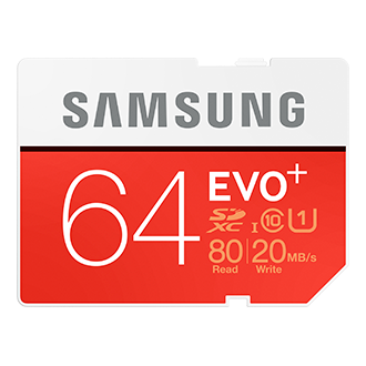 Samsung Carte Micro-SD EVO PLUS 64 Go avec adaptateur SD - Carte