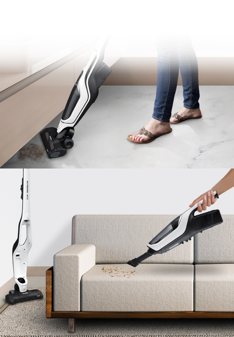 Aspirateur balai POWERstick 2-en-1 VS60K6080KC, Silver Samsung FR