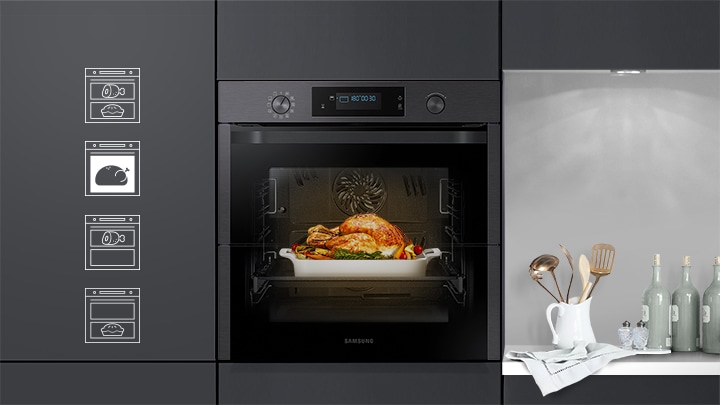 Four Dual Cook Flex™ NV75N5671BS, Cuisson