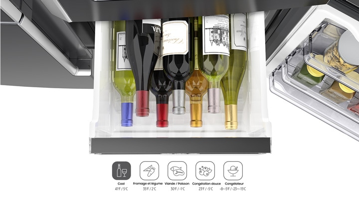Samsung Réfrigérateur Family Hub 4.0 multi-portes 550 L - RF56M9540SR, Réfrigérateur, Achat, prix, avis