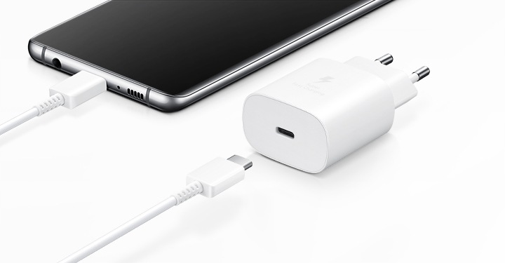 Chargeur rapide + câble USB-C 1,8 m. Marqueur 25W & E. Convient également  aux Samsung