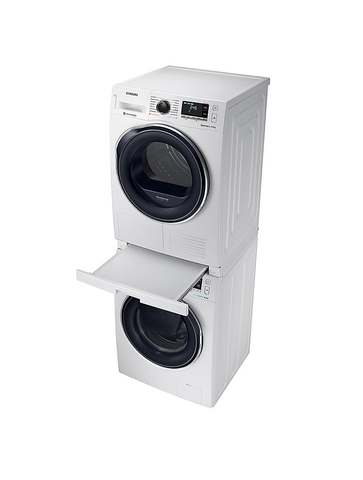 Kit de Superposition pour Lave-Linge Sèche-Linge Standard 60 cm Blanc  [en.casa] au meilleur prix