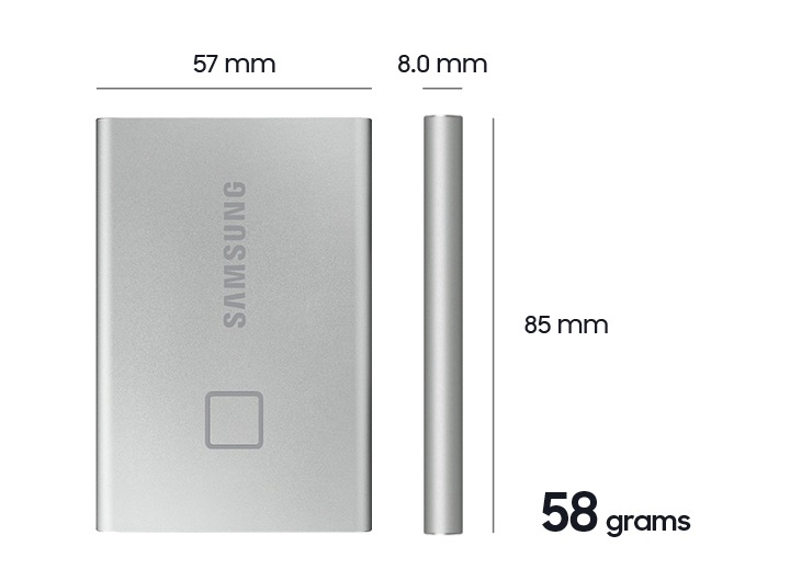 SSD externe T7 Touch USB 3.2 1 To (Noir), MU-PC1T0K/WW