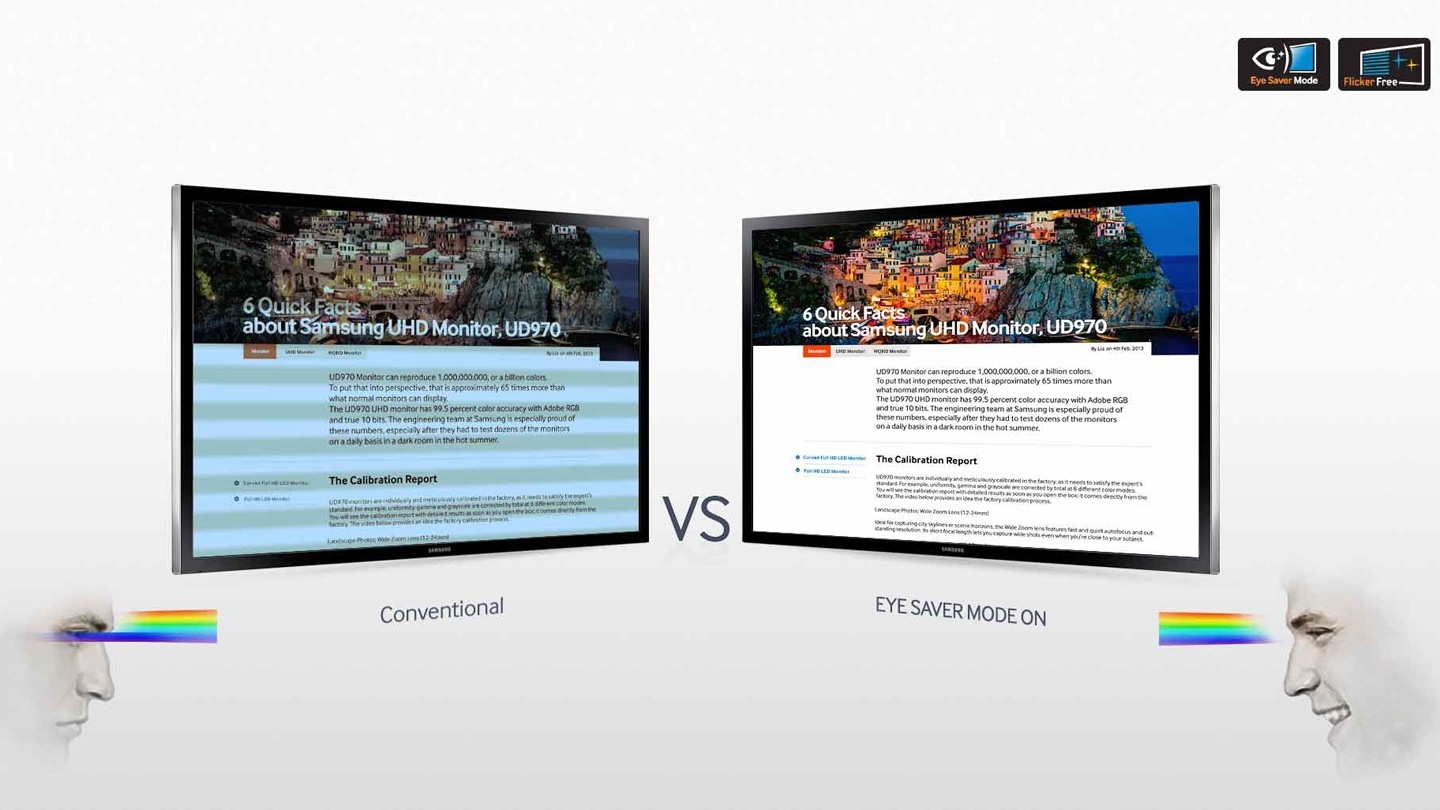 Moins de fatigue des yeux pour une expÃ©rience visuelle plus confortable