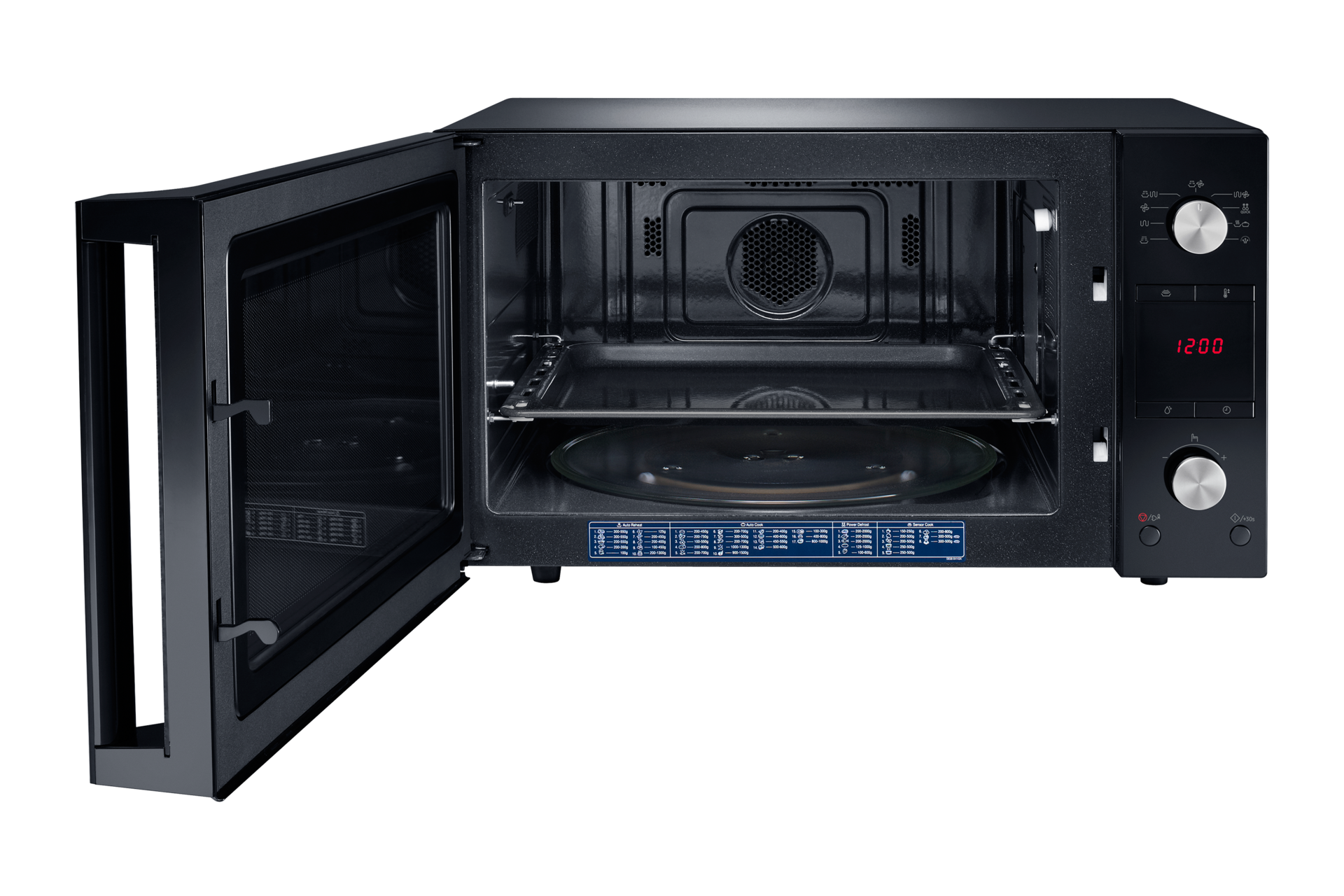 front-open-tray black