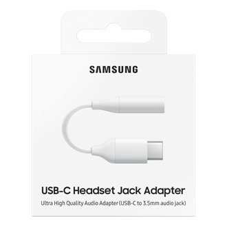 Adaptateur USB type C vers jack 3.5mm Samsung - Blanc - Français