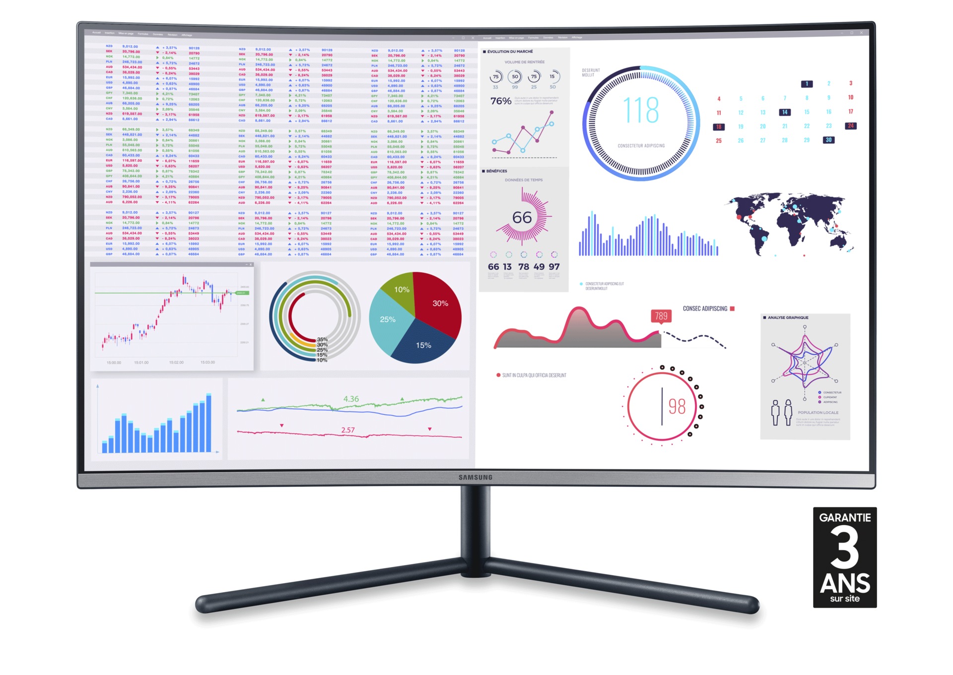 SAMSUNG U32R590CWR, Ecran PC Incurvé, UHD 4K, Dalle VA 32