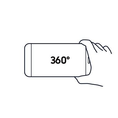 Galaxy S7 being used as remote viewfinder for Gear 360.