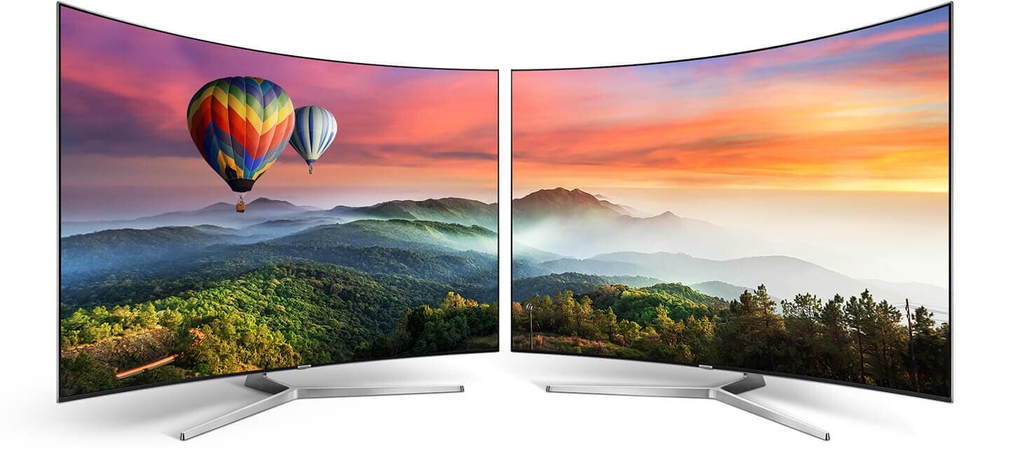 Samsung curved TV creates the most realistic and accurate color of beautiful landscape.