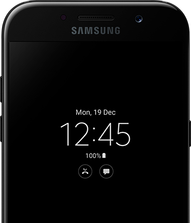 View the time in an instant on the Galaxy A5 (2017) with Always on Display.