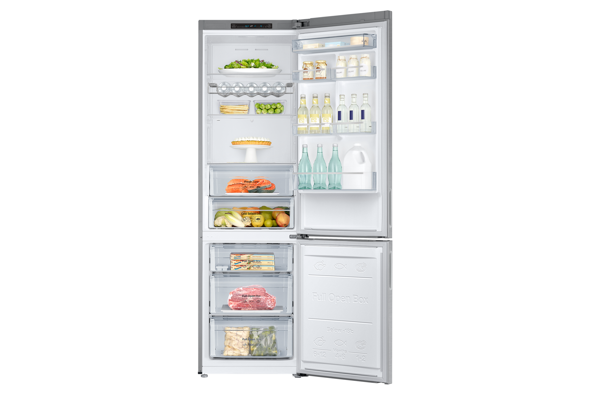 front-open-with-food silver mirror