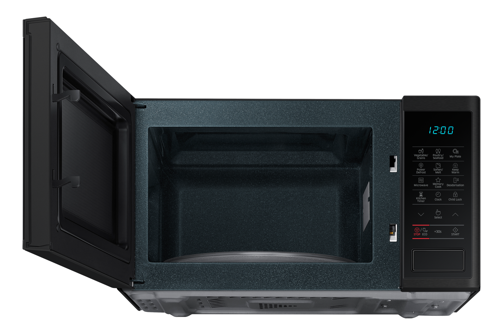 low-front-open black