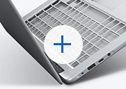 An thumbnail image showing the Notebook 9’s cover open with its keyboard and palm rest frame magnified.