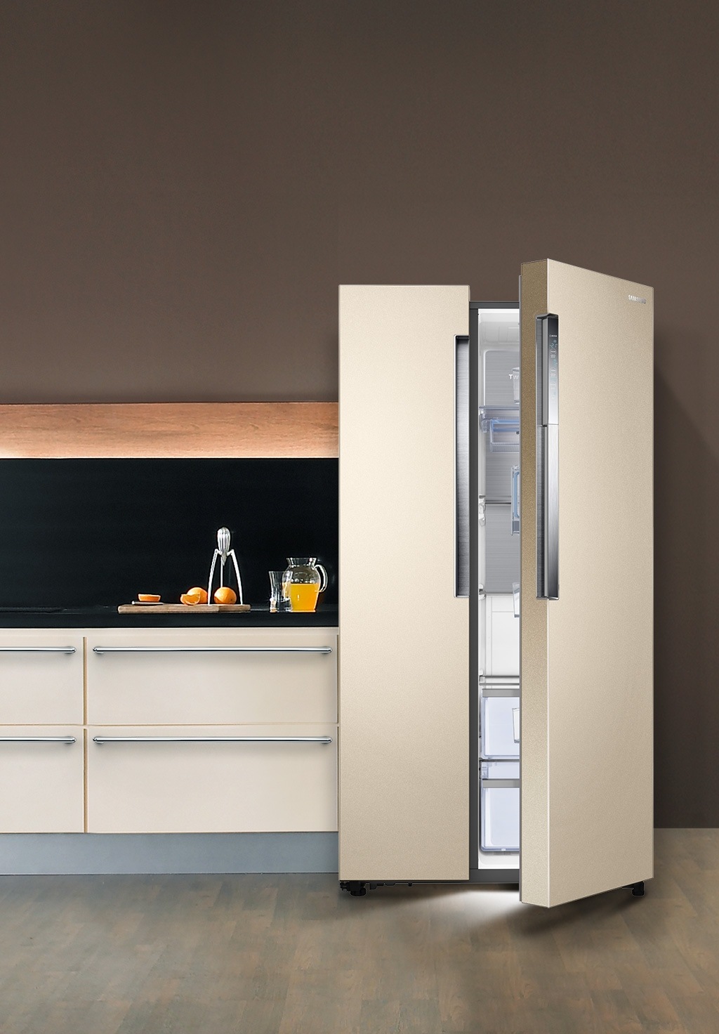 Rs58k66677p Sh Side By Side Refrigerator 574l Refined Gold Rs58k66677p Sh Samsung Hong Kong