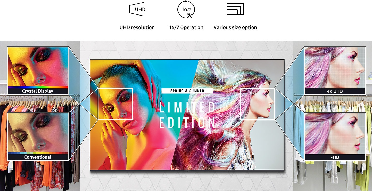 Samsung 三星 LH50BEAHLGJXXK 50吋 BEA-H Crystal UHD 4K 商用電視