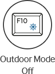 An Outdoor Mode off button icon.