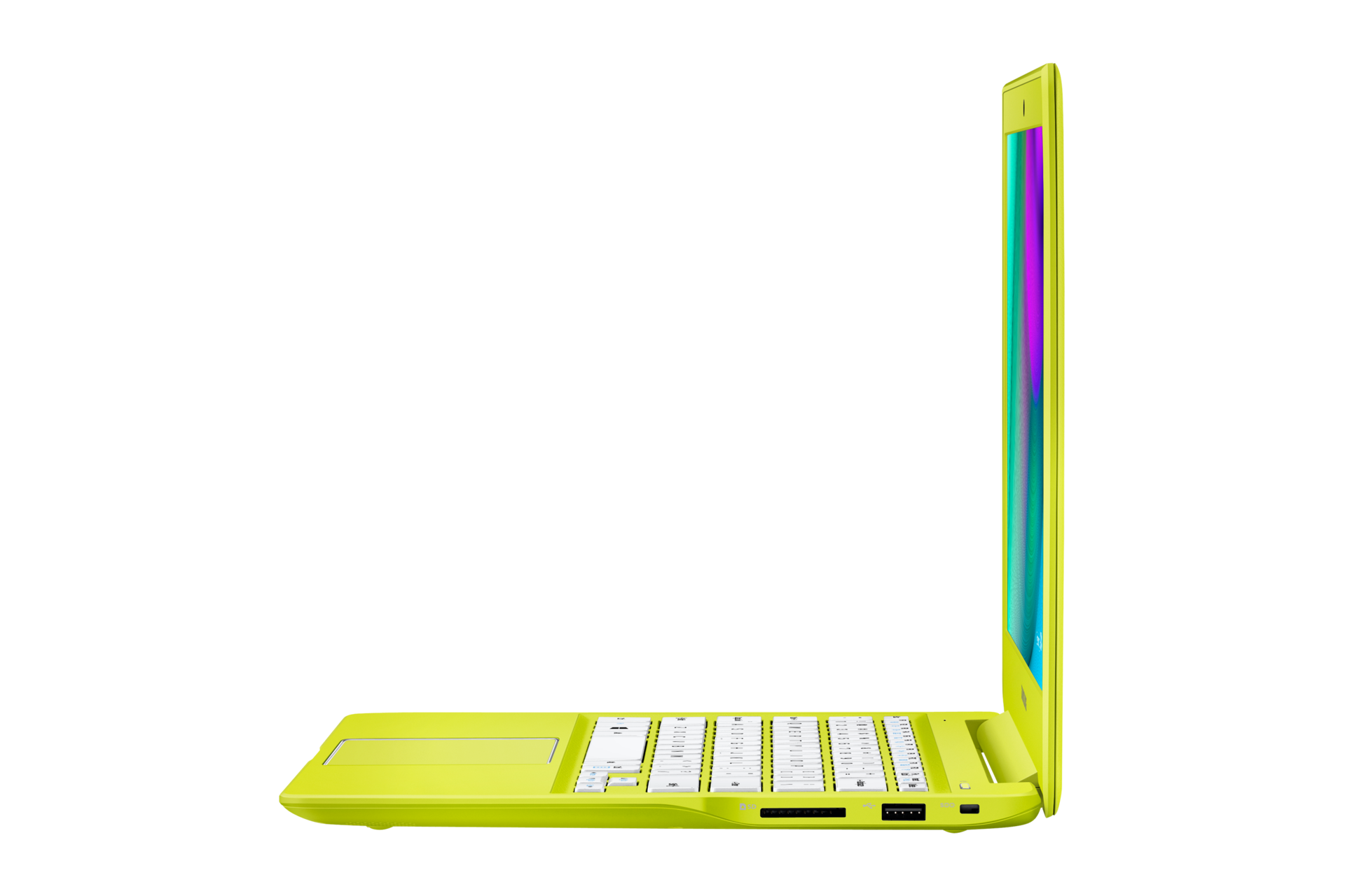 Side Open lime green